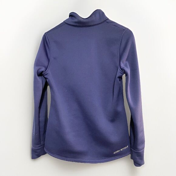 Womens Under Armour 1/4 Zip Sweatshirt pullover Thumb Holes Storm Tech Small - Picture 5 of 5